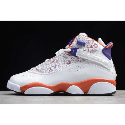 Nike Air Jordan 6 Rings Beyaz / Turuncu / Mor / Siyah Basketbol Ayakkabısı Türkiye - 0LEMZHQY